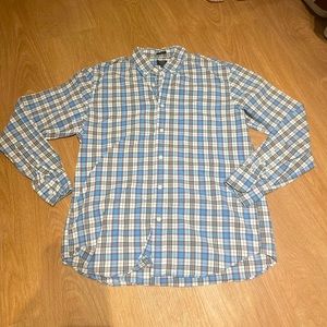 Men’s J Crew Plaid Button Down Shirt Slim Size Large